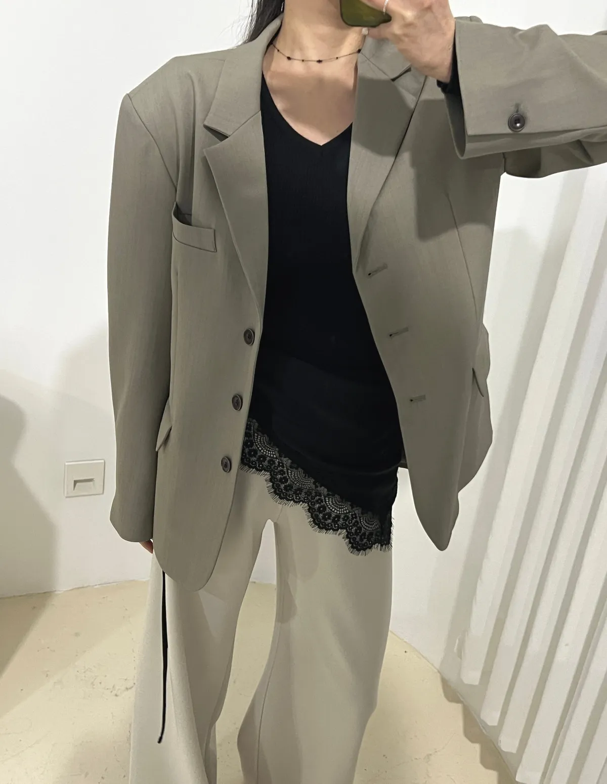 새틴 레이스 레이어드 랩 상세 이미지 2