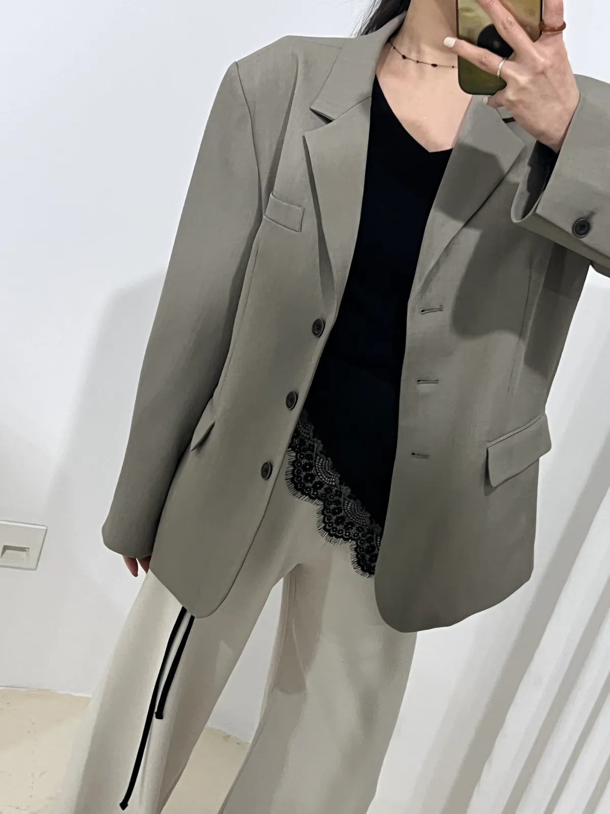 새틴 레이스 레이어드 랩 상세 이미지 8
