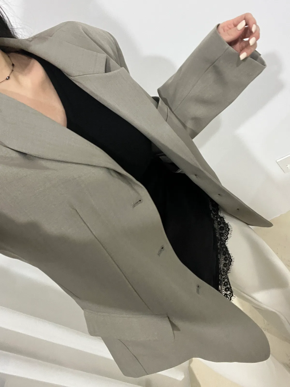 새틴 레이스 레이어드 랩 상세 이미지 6