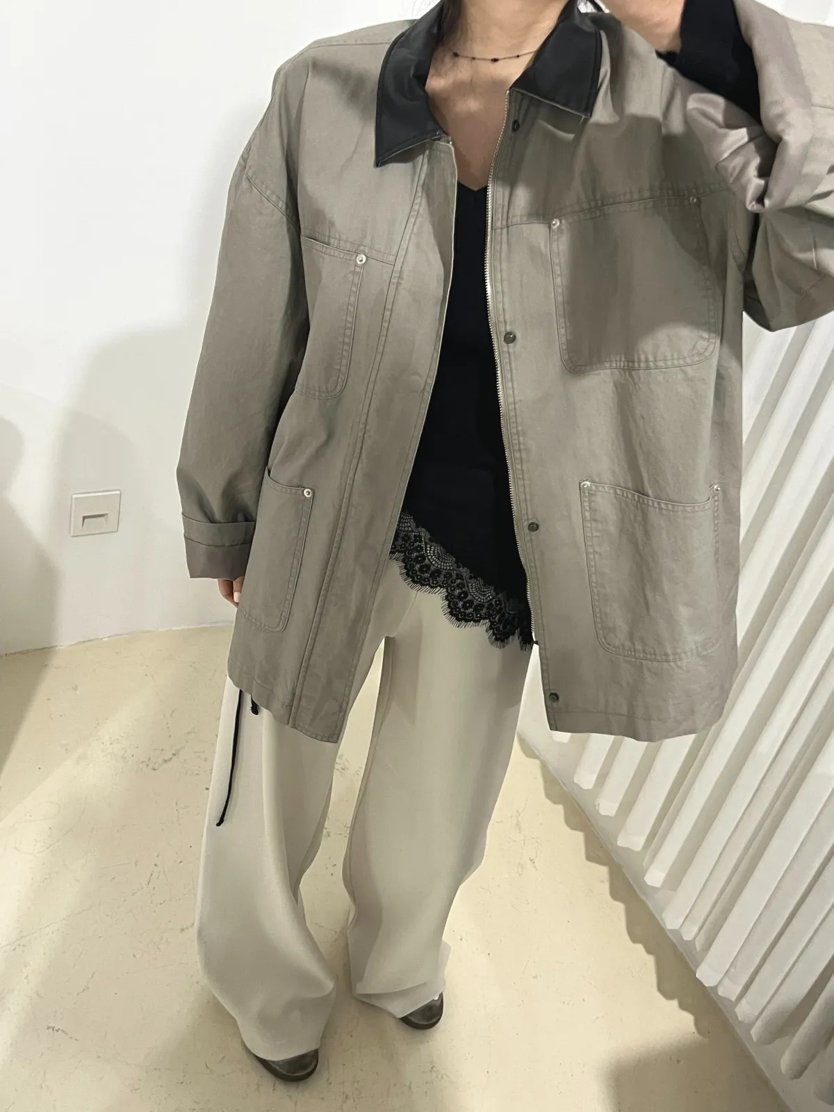 새틴 레이스 레이어드 랩 상세 이미지 12