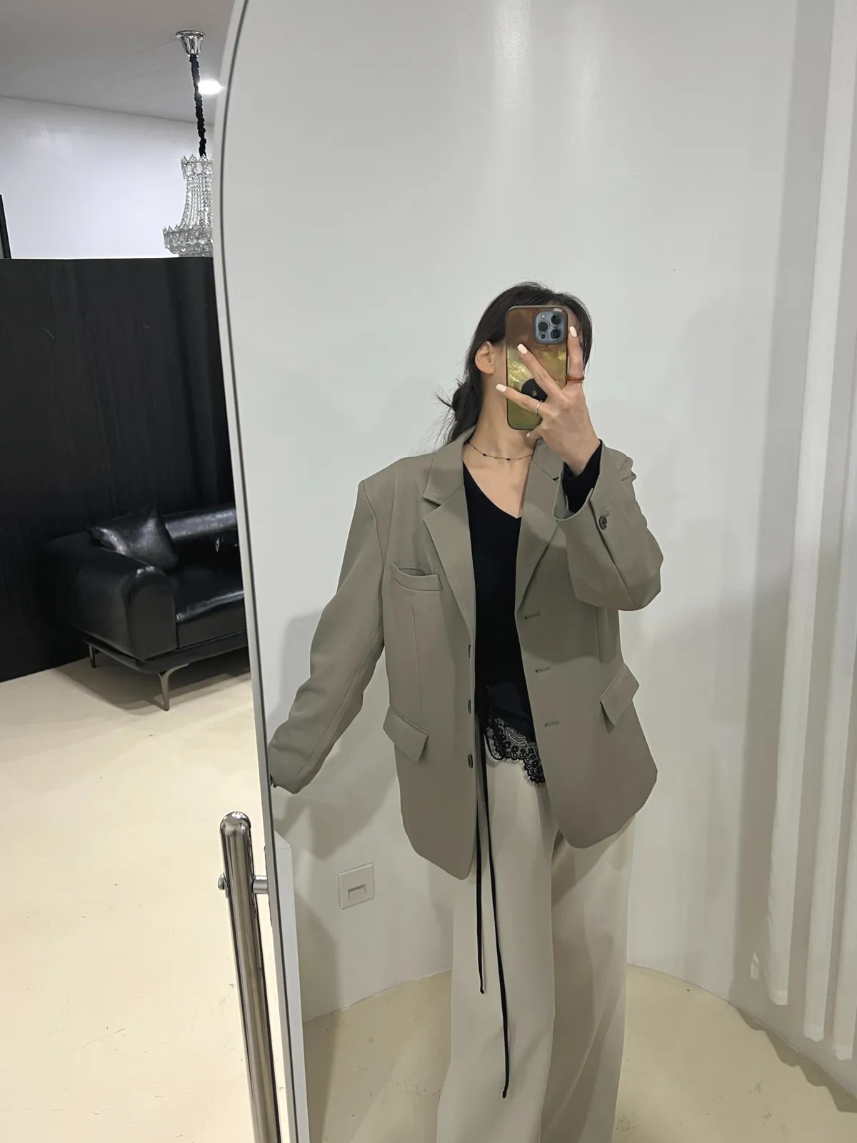 새틴 레이스 레이어드 랩 상세 이미지 4