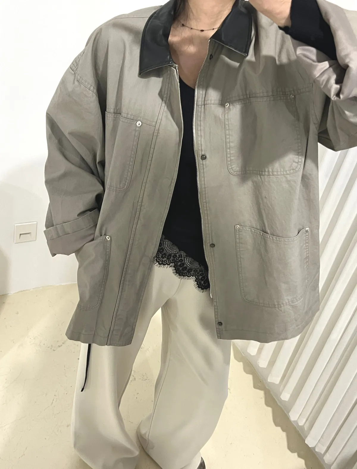 새틴 레이스 레이어드 랩 상세 이미지 3