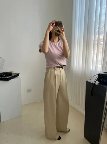 오브 원핀턱 고퀄리티 와이드 슬랙스 2
