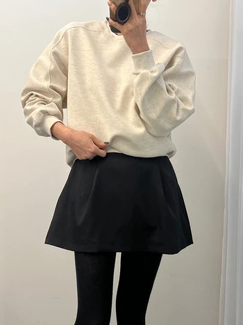 핀턱 벌룬 호박 미니 봄 스커트 2