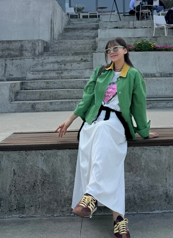 메이 린넨 카라 배색 자켓