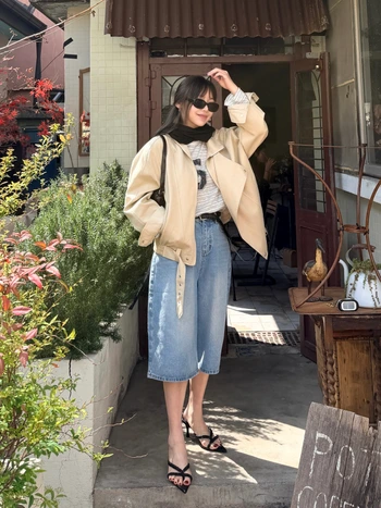 보우 오버핏 점퍼