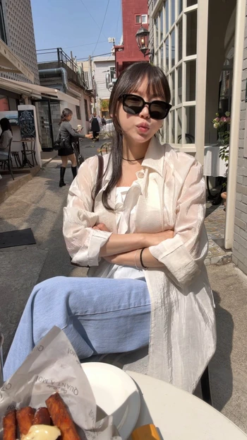 시스루 여리핏 롱 트렌치코트 2