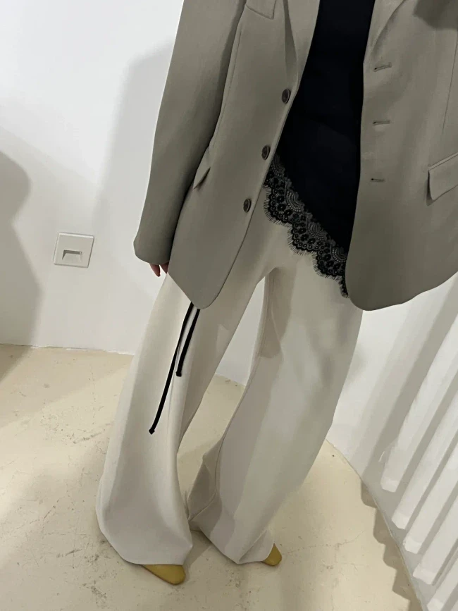 새틴 레이스 레이어드 랩