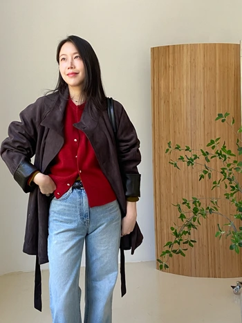 스웨이드 오버핏 바바리 자켓 2