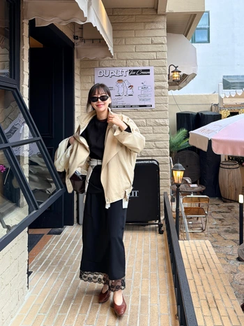 로렌 셔링 레이스 롱스커트 2