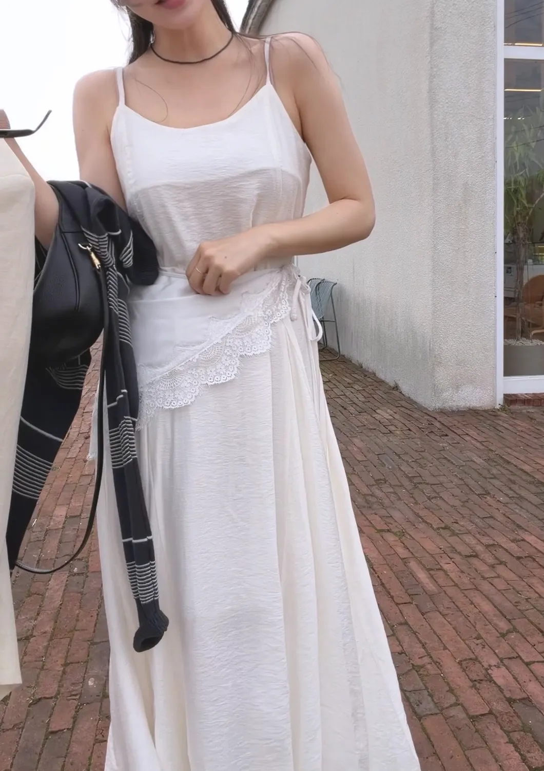 나인 프릴 나시 민소매 원피스 상세 이미지 2