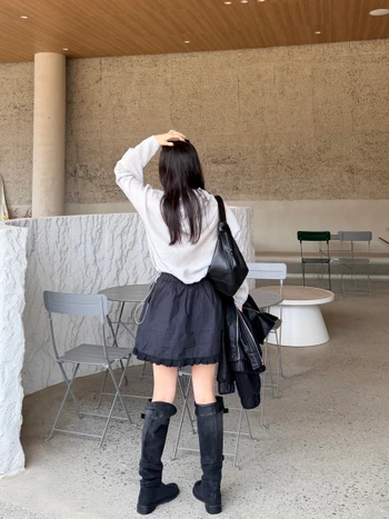 도리 펀턱 레이스 미니스커트 2