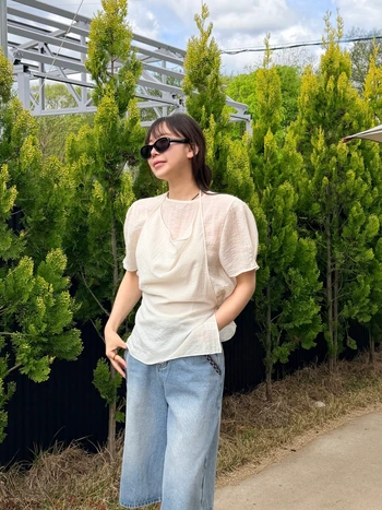 레밍 뷔스티에 세트 볼륨 블라우스