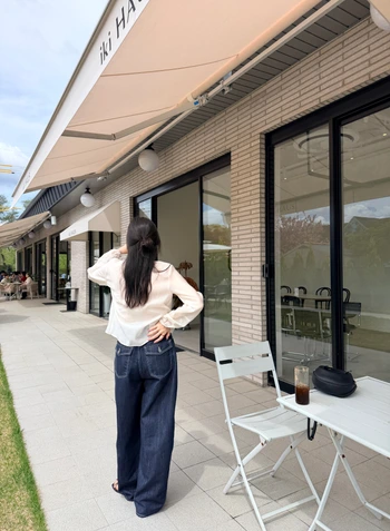썬 커브드 세미벌룬 데님 팬츠 2
