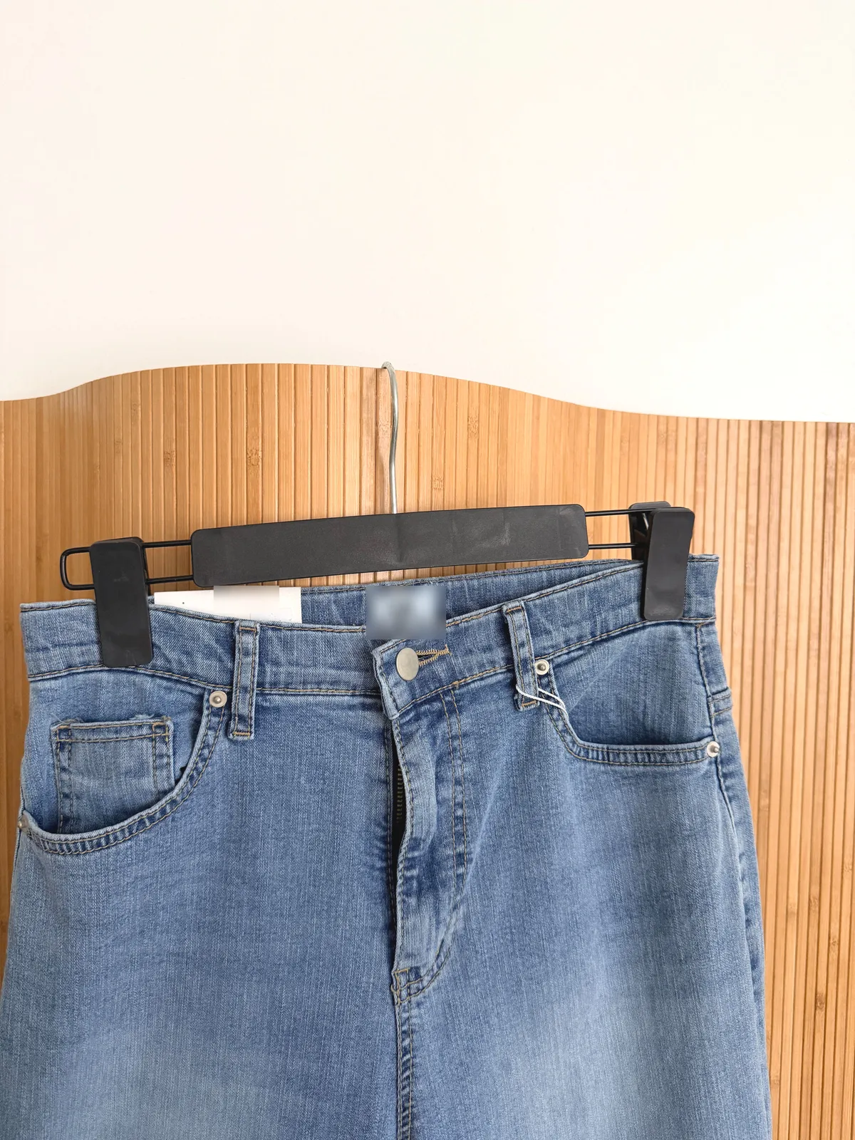 베른 와이드 스판 부츠컷 롱 데님팬츠 상세 이미지 13