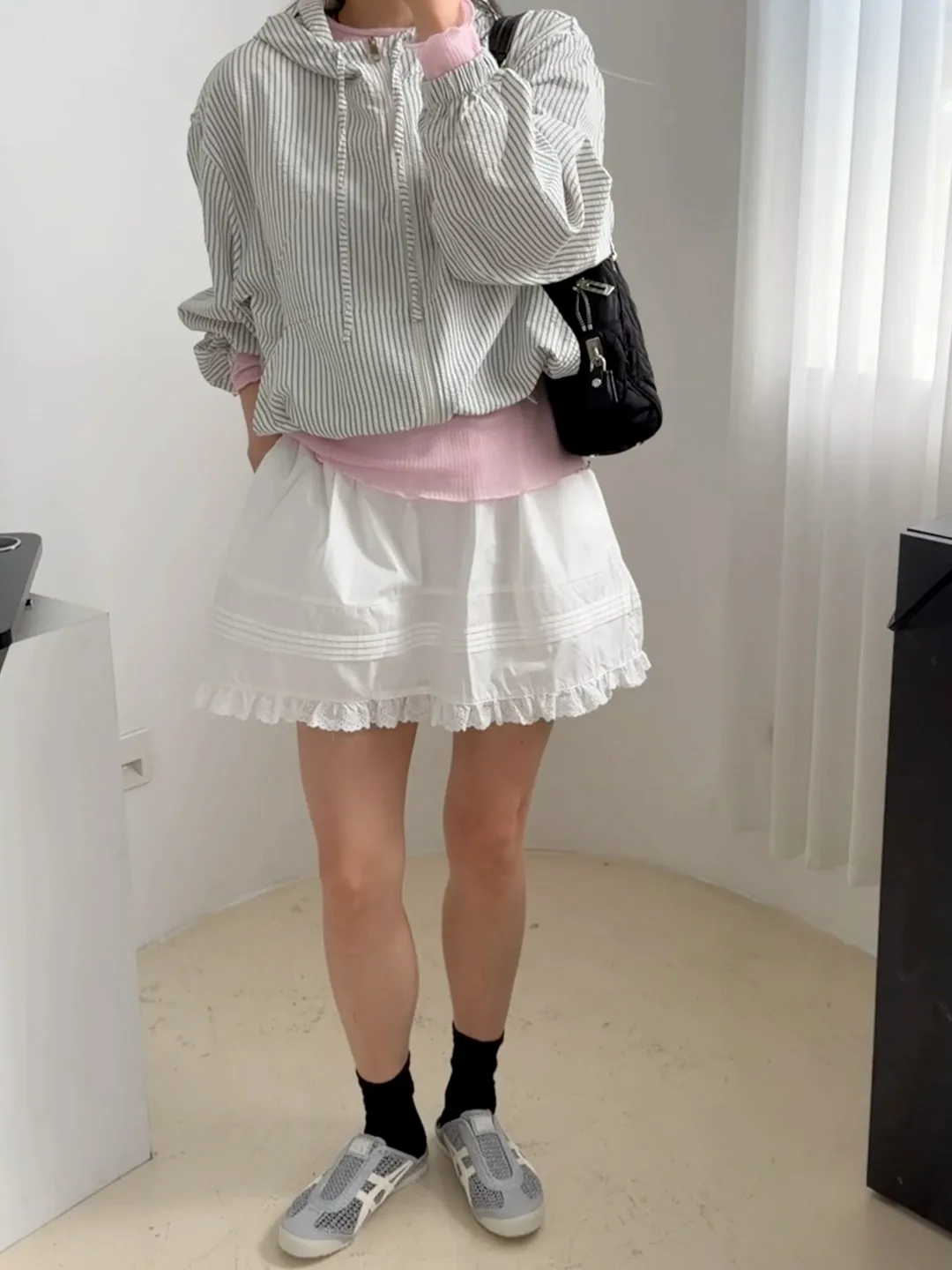 (기획)데일 시어서커 후드 집업 점퍼 상세 이미지 4