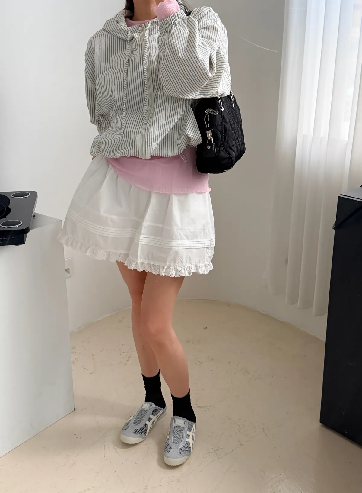 (기획)데일 시어서커 후드 집업 점퍼 상세 이미지 6