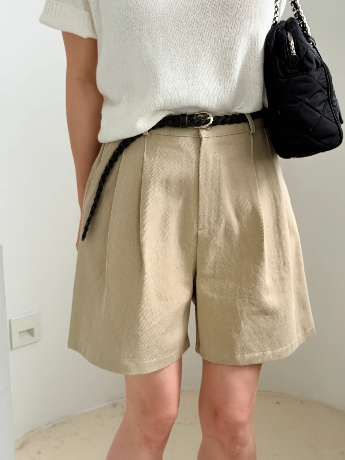 핀턱 4부 코튼 팬츠 상세 이미지 5