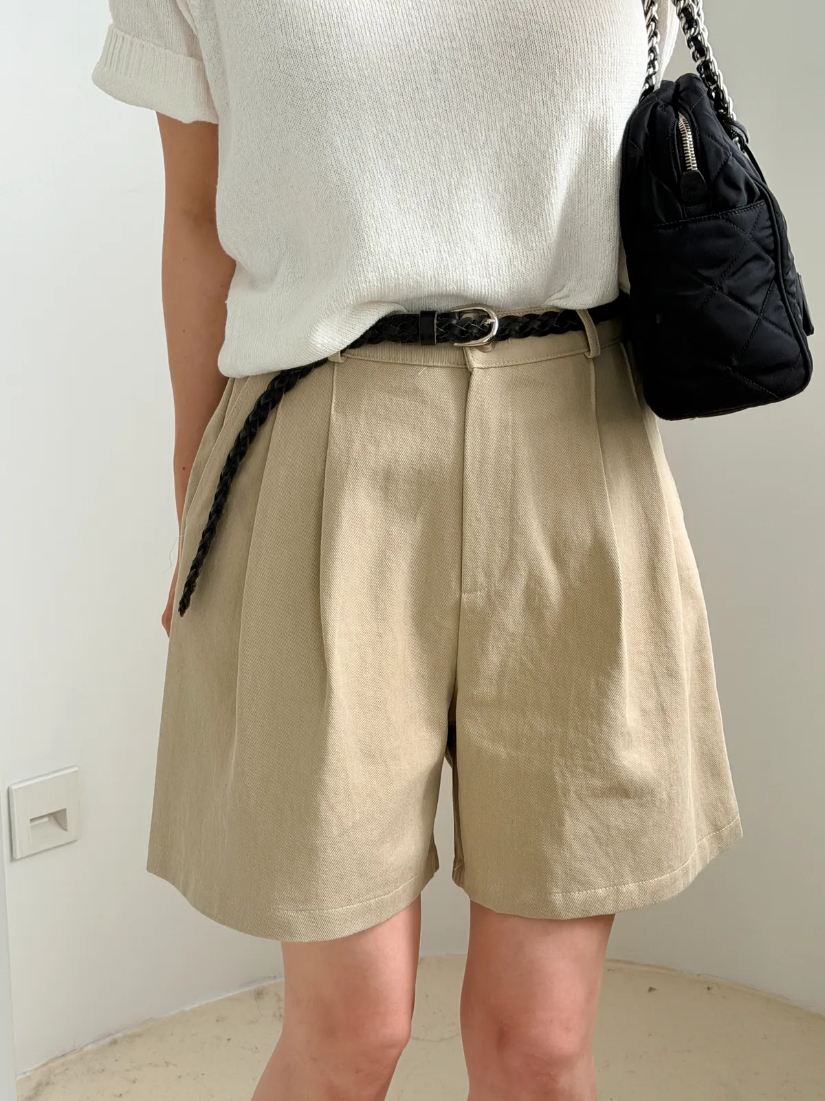 핀턱 4부 코튼 팬츠 상세 이미지 4