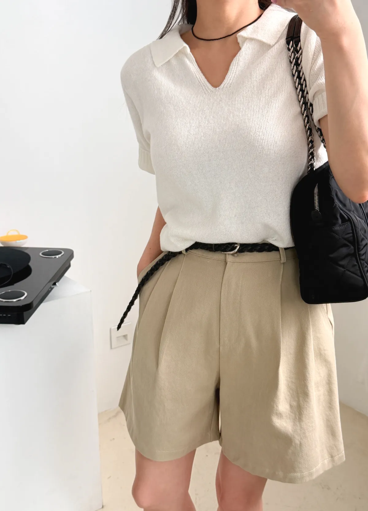 핀턱 4부 코튼 팬츠 상세 이미지 9