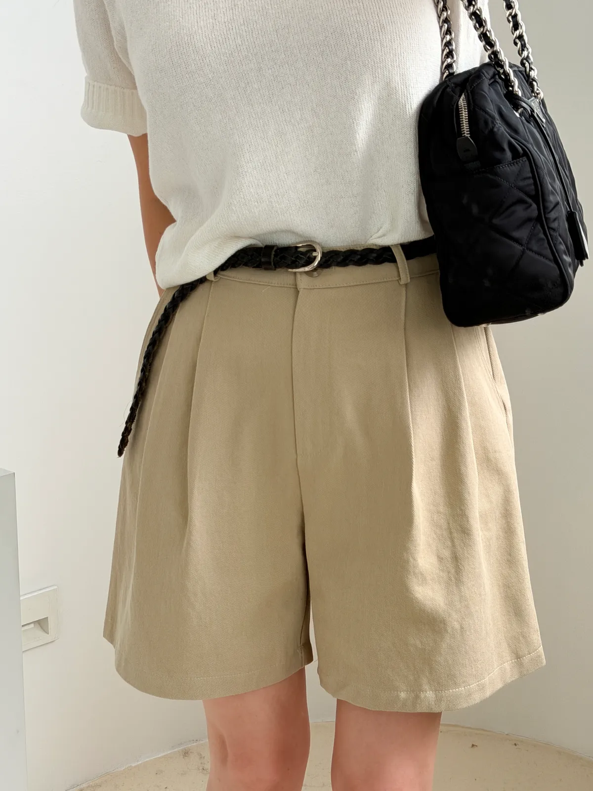 핀턱 4부 코튼 팬츠 상세 이미지 6