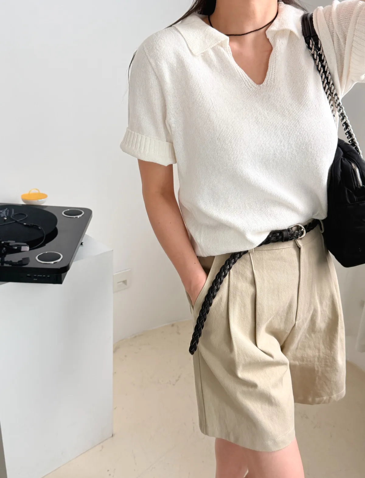 핀턱 4부 코튼 팬츠 상세 이미지 10