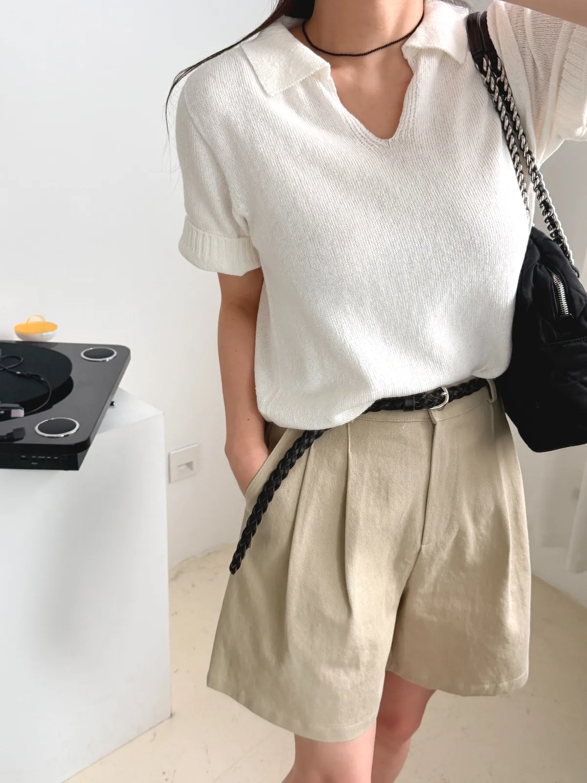 핀턱 4부 코튼 팬츠 상세 이미지 11