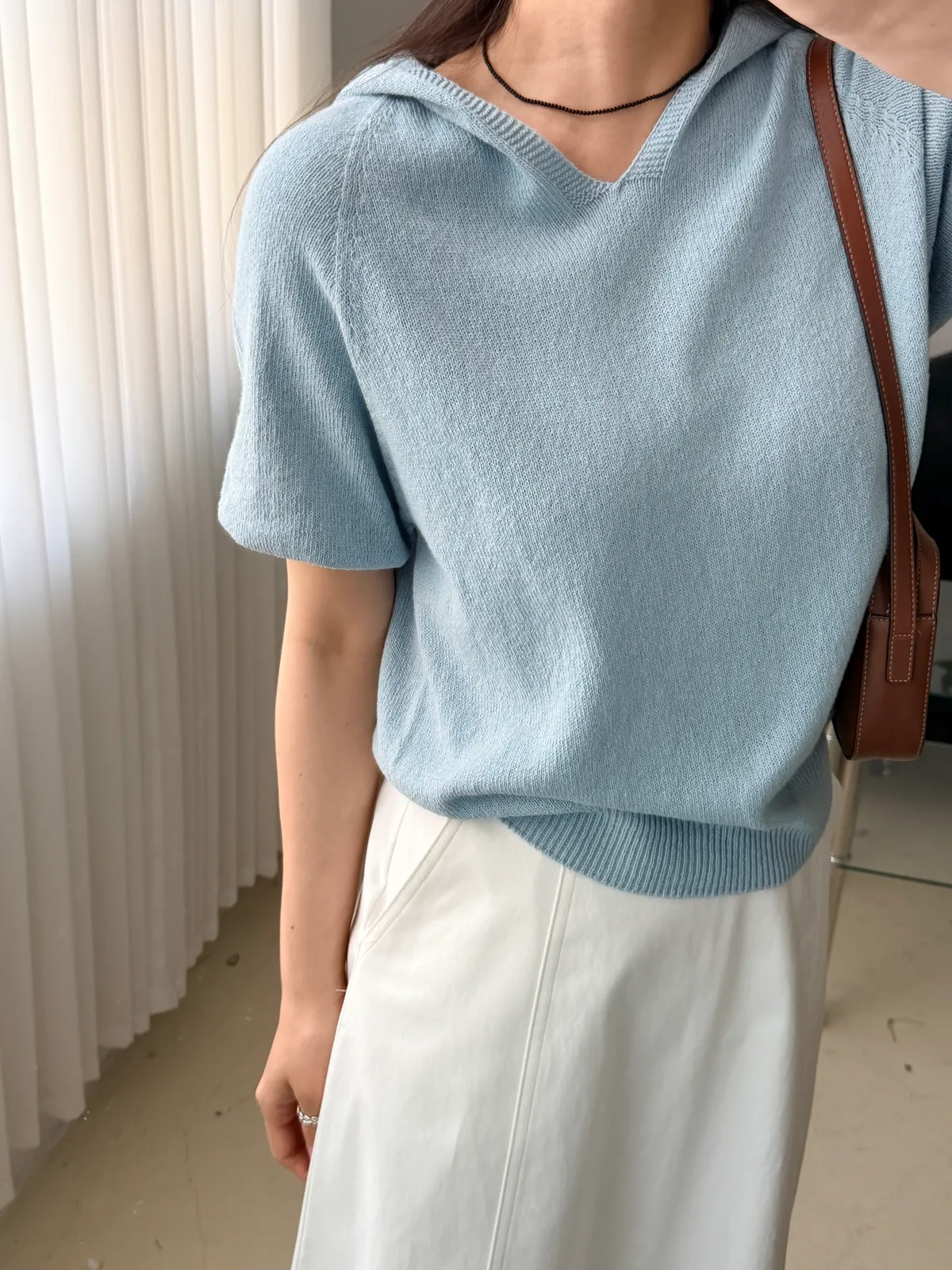 도브 스티치 a라인 롱스커트 상세 이미지 9