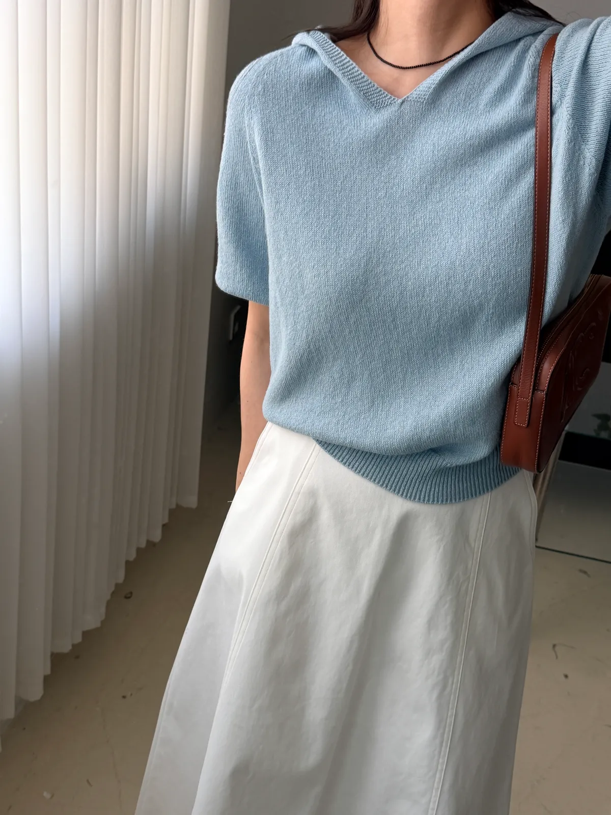 도브 스티치 a라인 롱스커트 상세 이미지 7