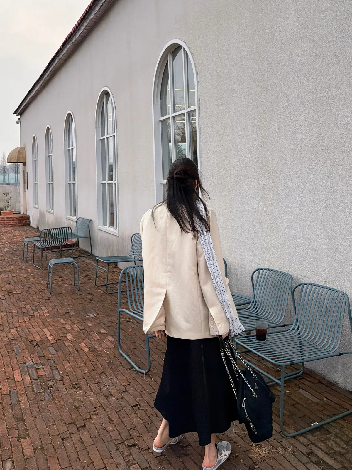 도브 스티치 a라인 롱스커트 상세 이미지 12