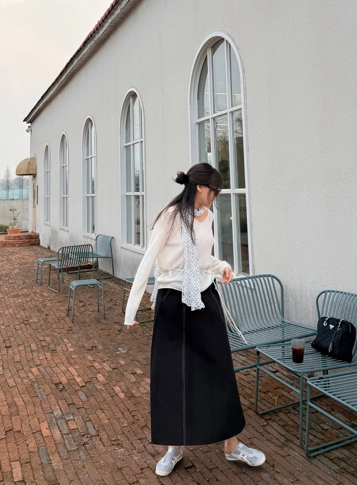 도브 스티치 a라인 롱스커트 상세 이미지 19