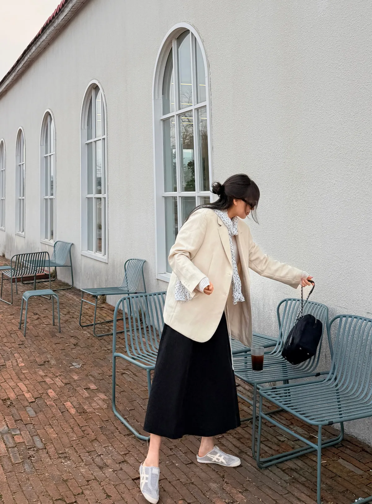 도브 스티치 a라인 롱스커트 상세 이미지 17