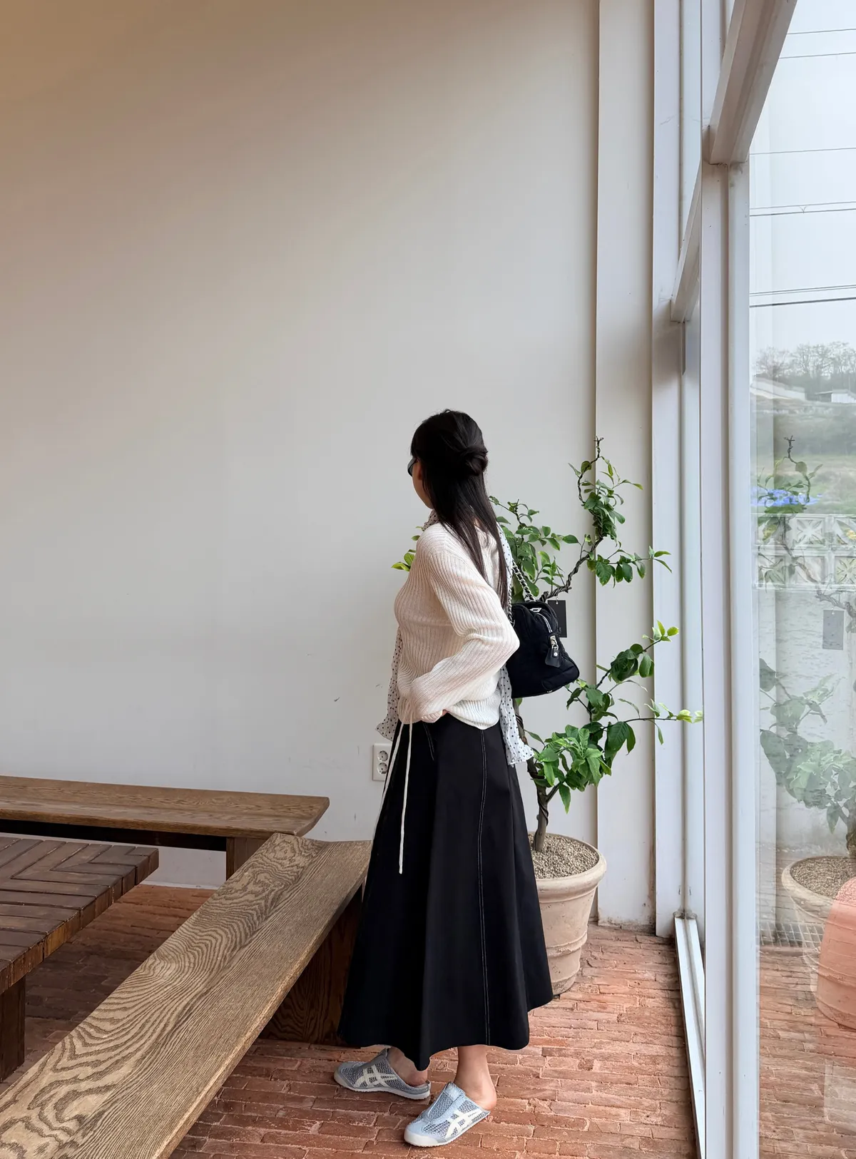 도브 스티치 a라인 롱스커트 상세 이미지 23