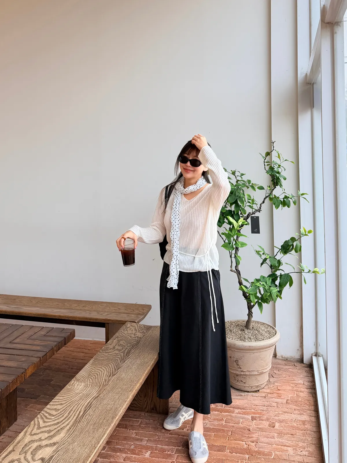 도브 스티치 a라인 롱스커트 상세 이미지 25