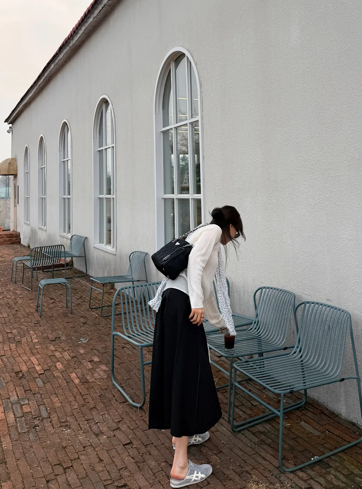 도브 스티치 a라인 롱스커트 상세 이미지 21