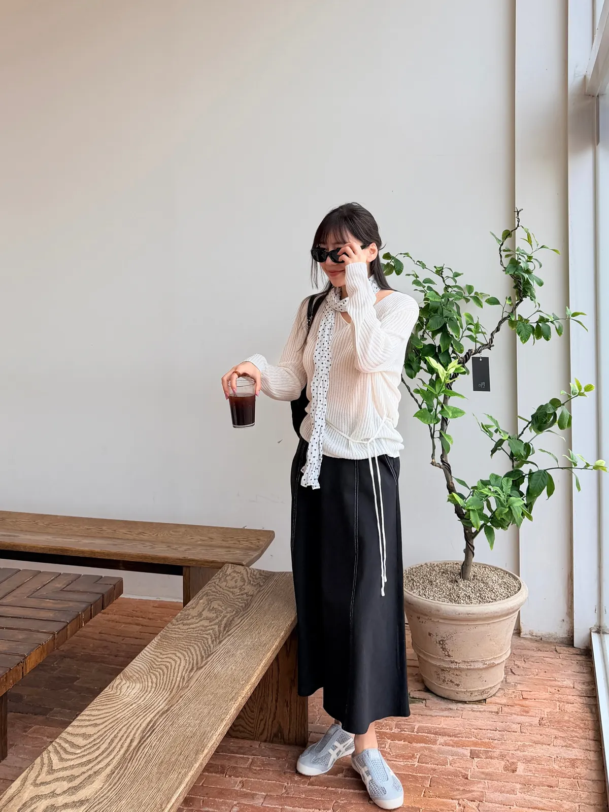 도브 스티치 a라인 롱스커트 상세 이미지 26