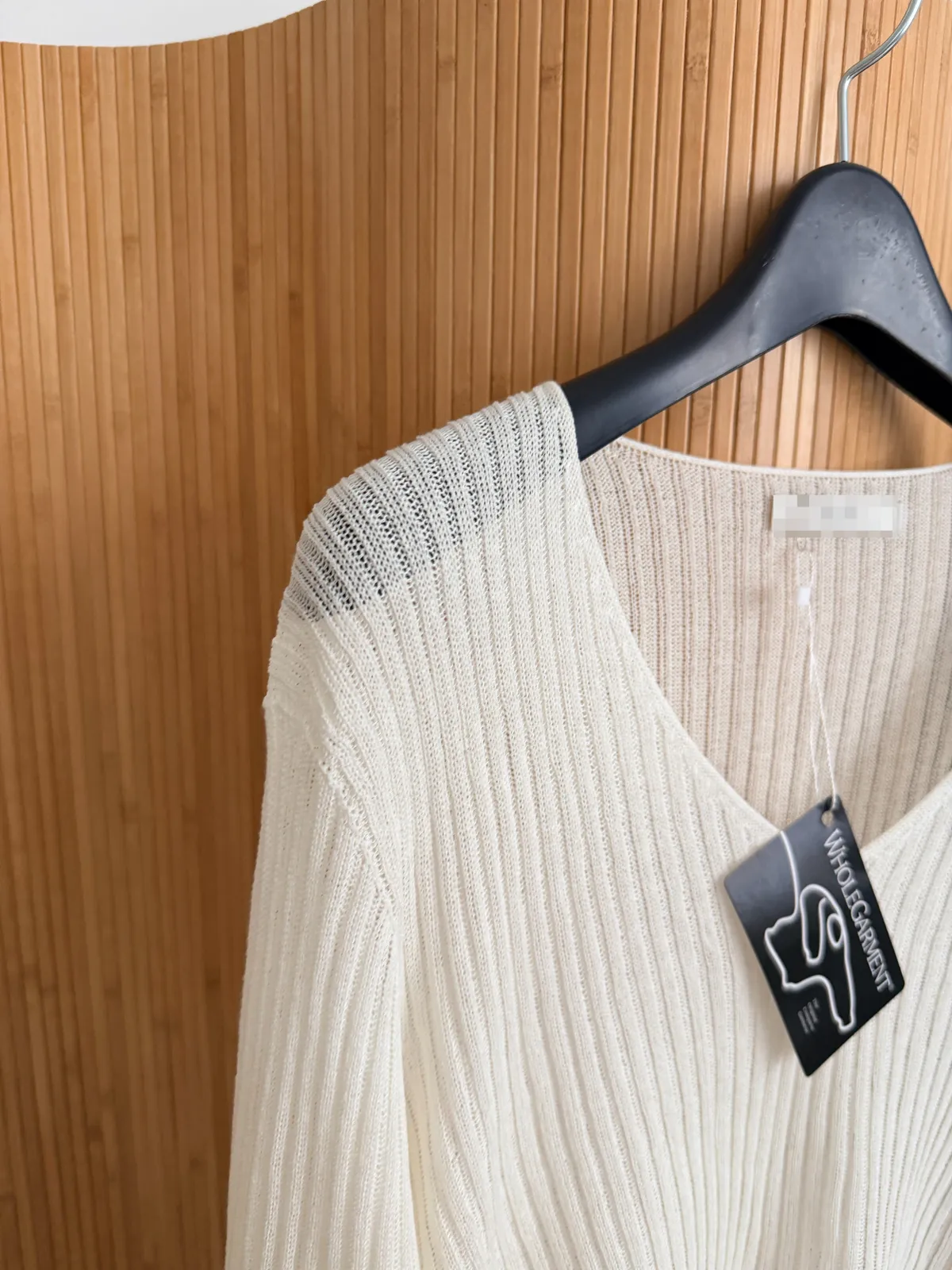 로아 시스루 끈 브이넥 루즈핏 니트 상세 이미지 18