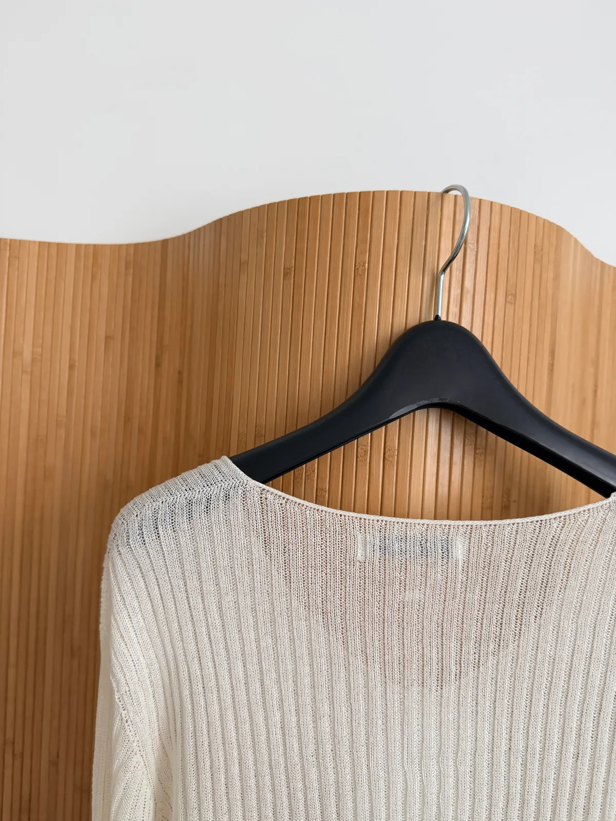 로아 시스루 끈 브이넥 루즈핏 니트 상세 이미지 21