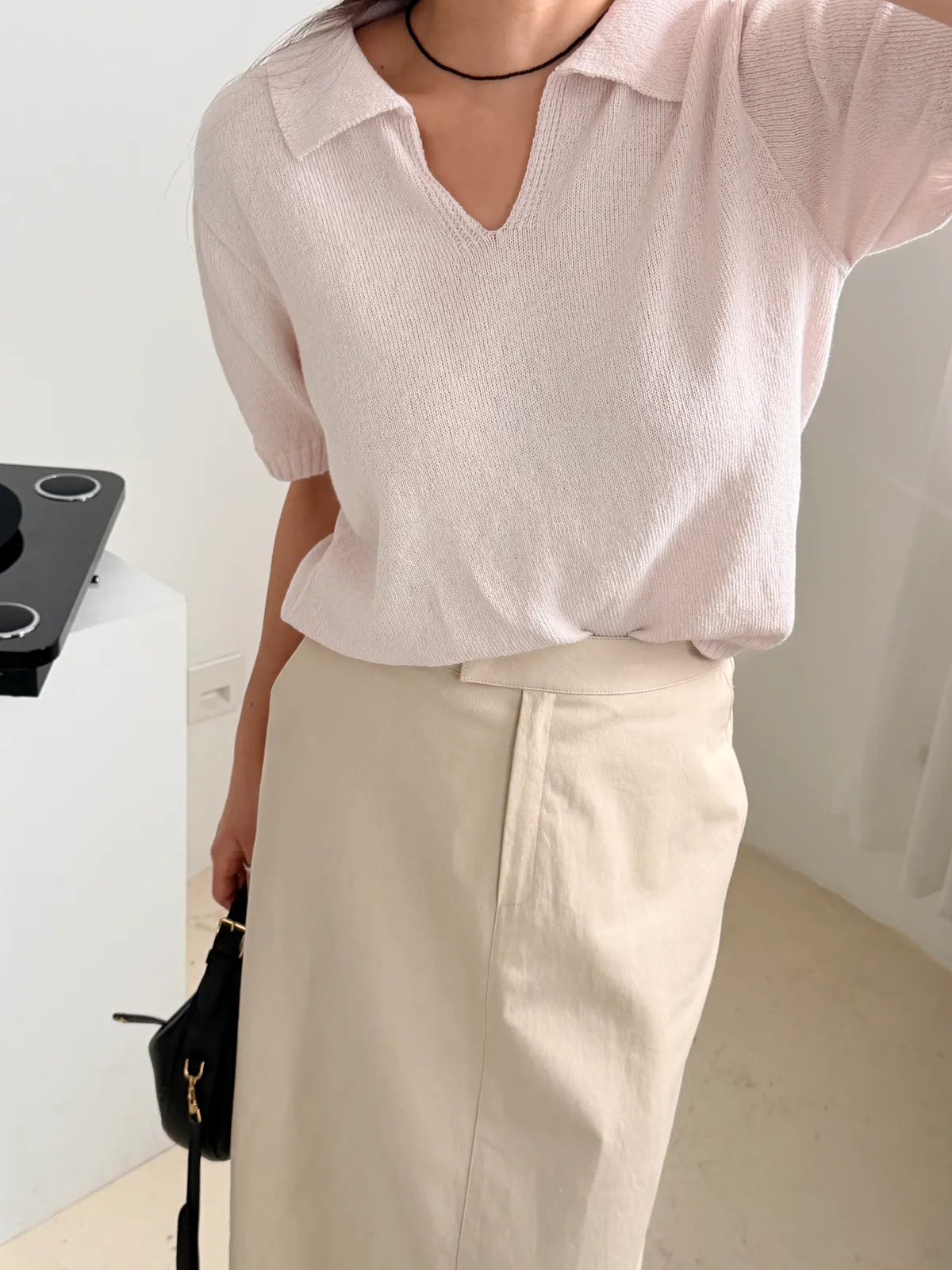 로니 h라인 코튼 롱스커트 상세 이미지 5