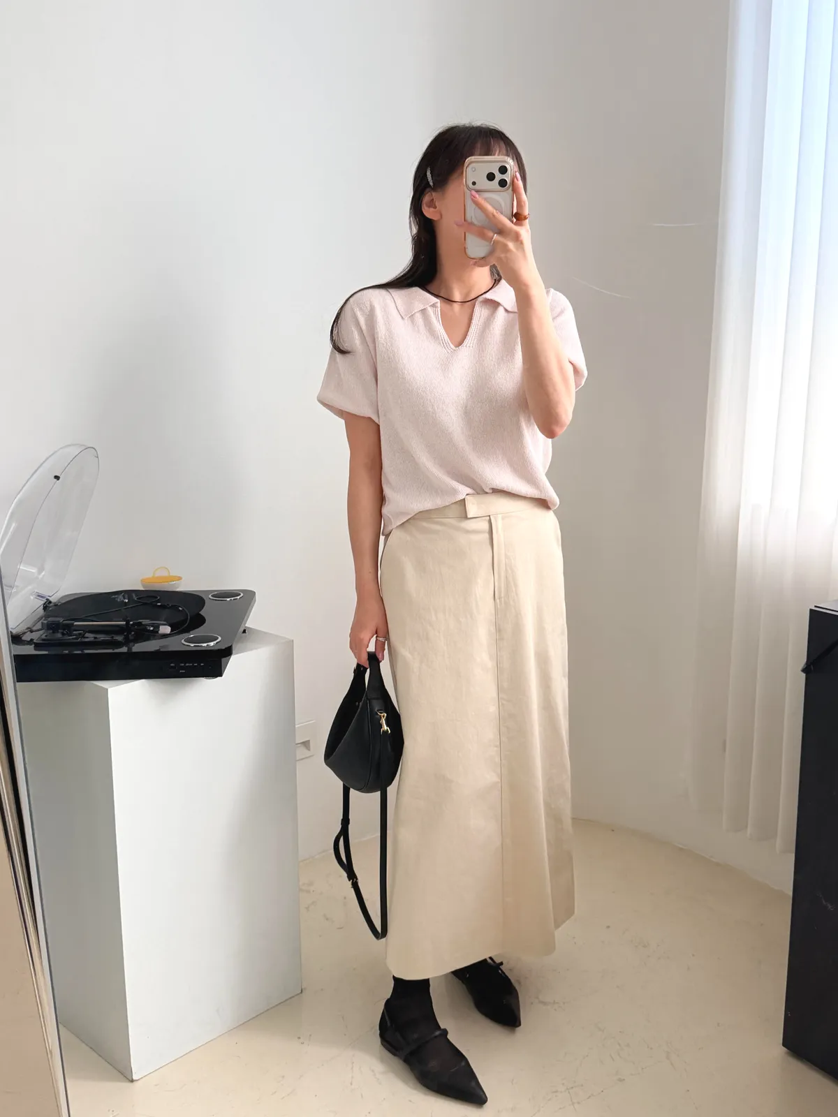 로니 h라인 코튼 롱스커트 상세 이미지 10