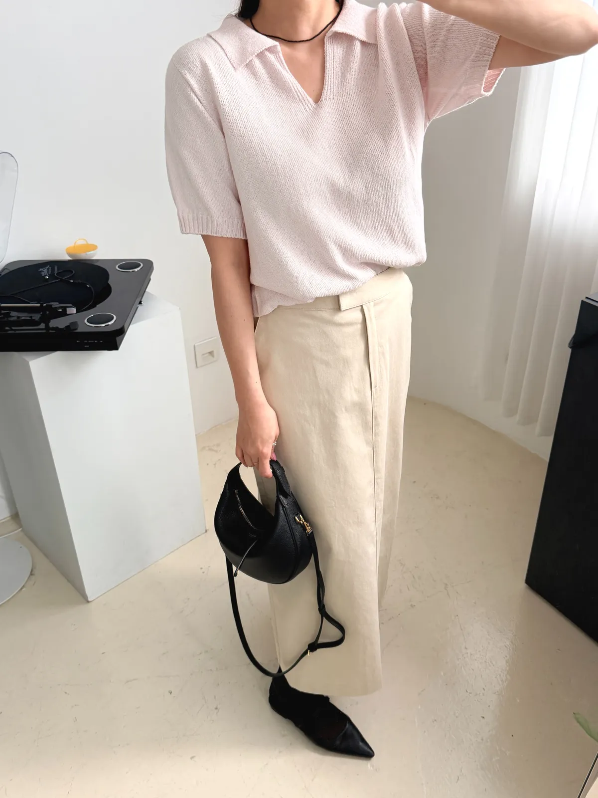 로니 h라인 코튼 롱스커트 상세 이미지 7