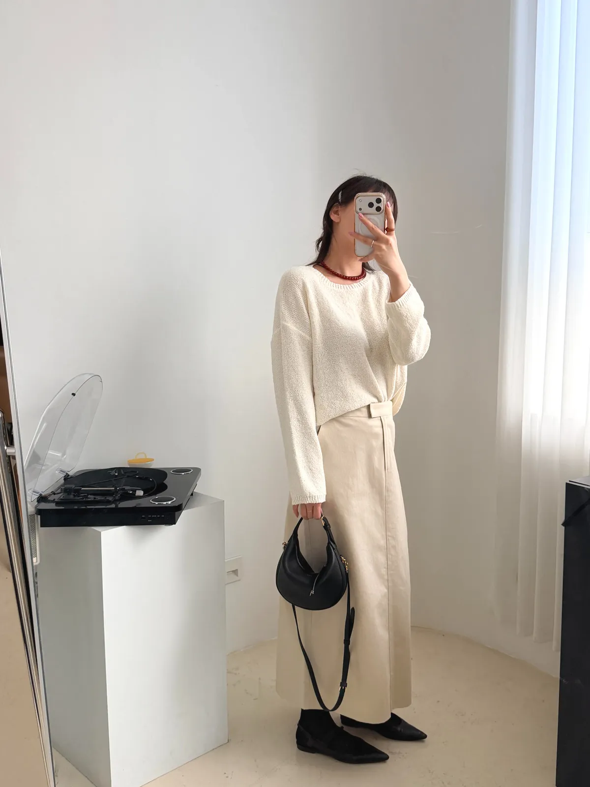 로니 h라인 코튼 롱스커트 상세 이미지 15