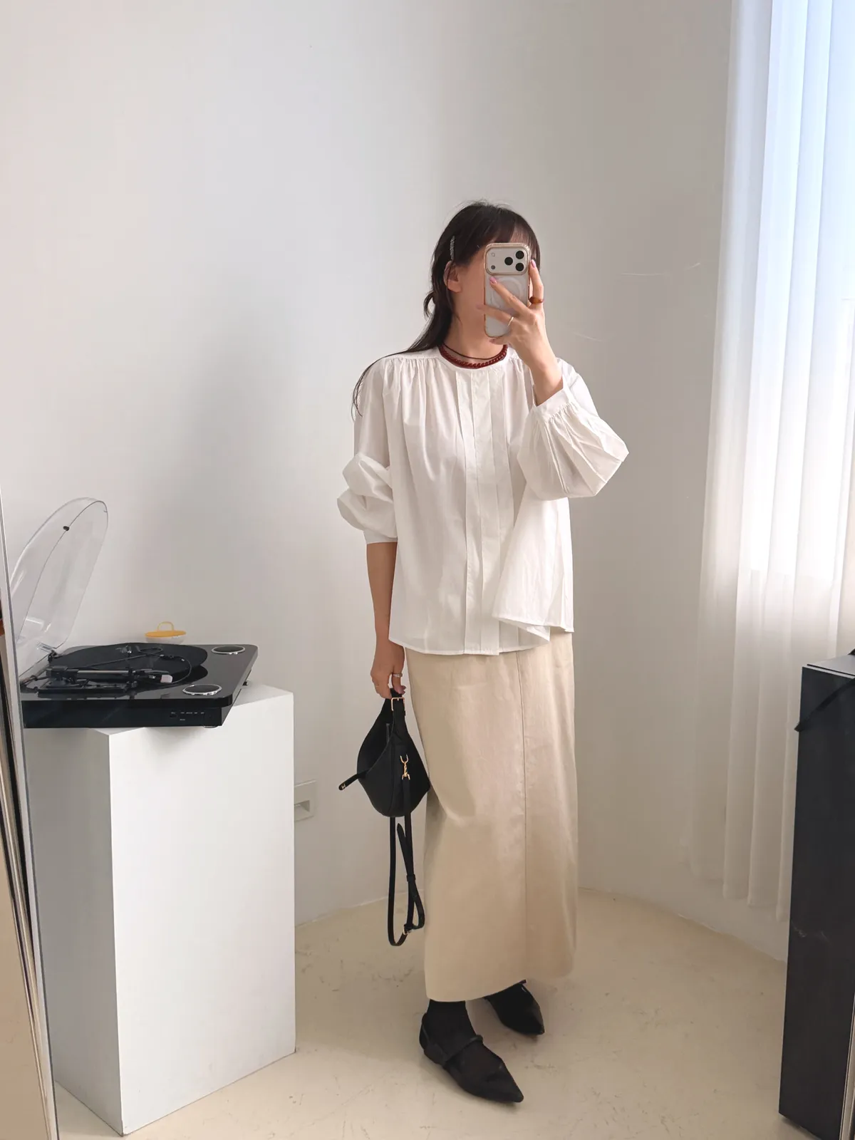 로니 h라인 코튼 롱스커트 상세 이미지 19