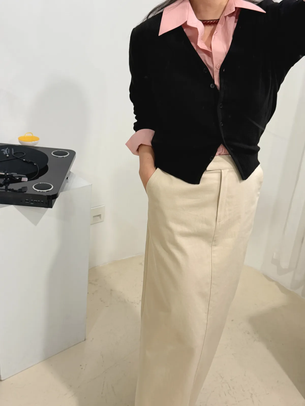 로니 h라인 코튼 롱스커트 상세 이미지 25