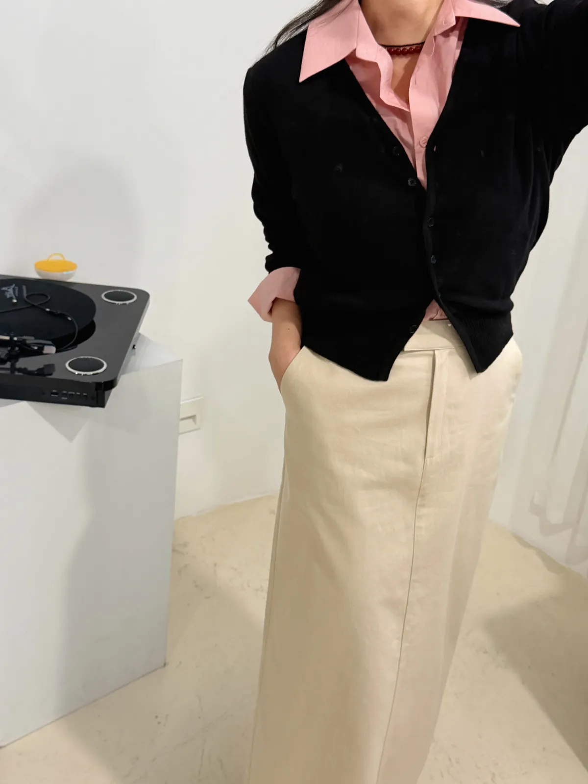 로니 h라인 코튼 롱스커트 상세 이미지 28