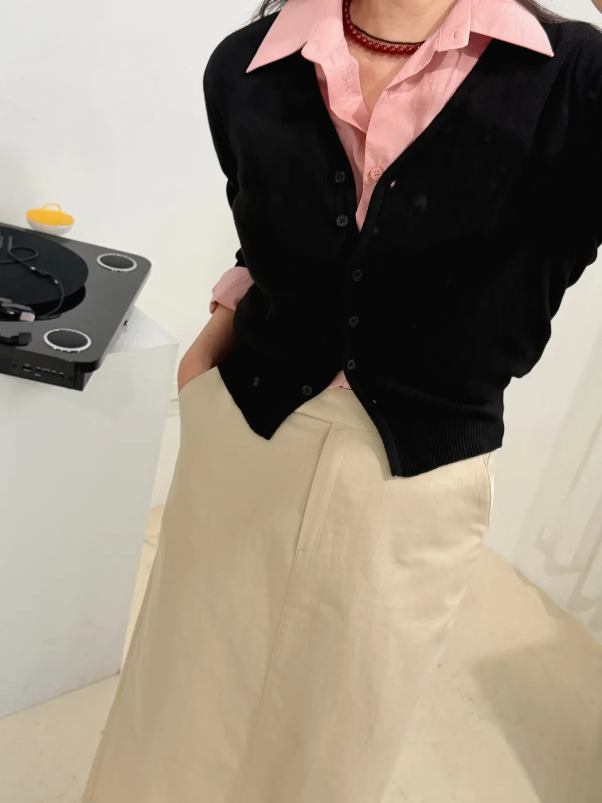 로니 h라인 코튼 롱스커트 상세 이미지 26