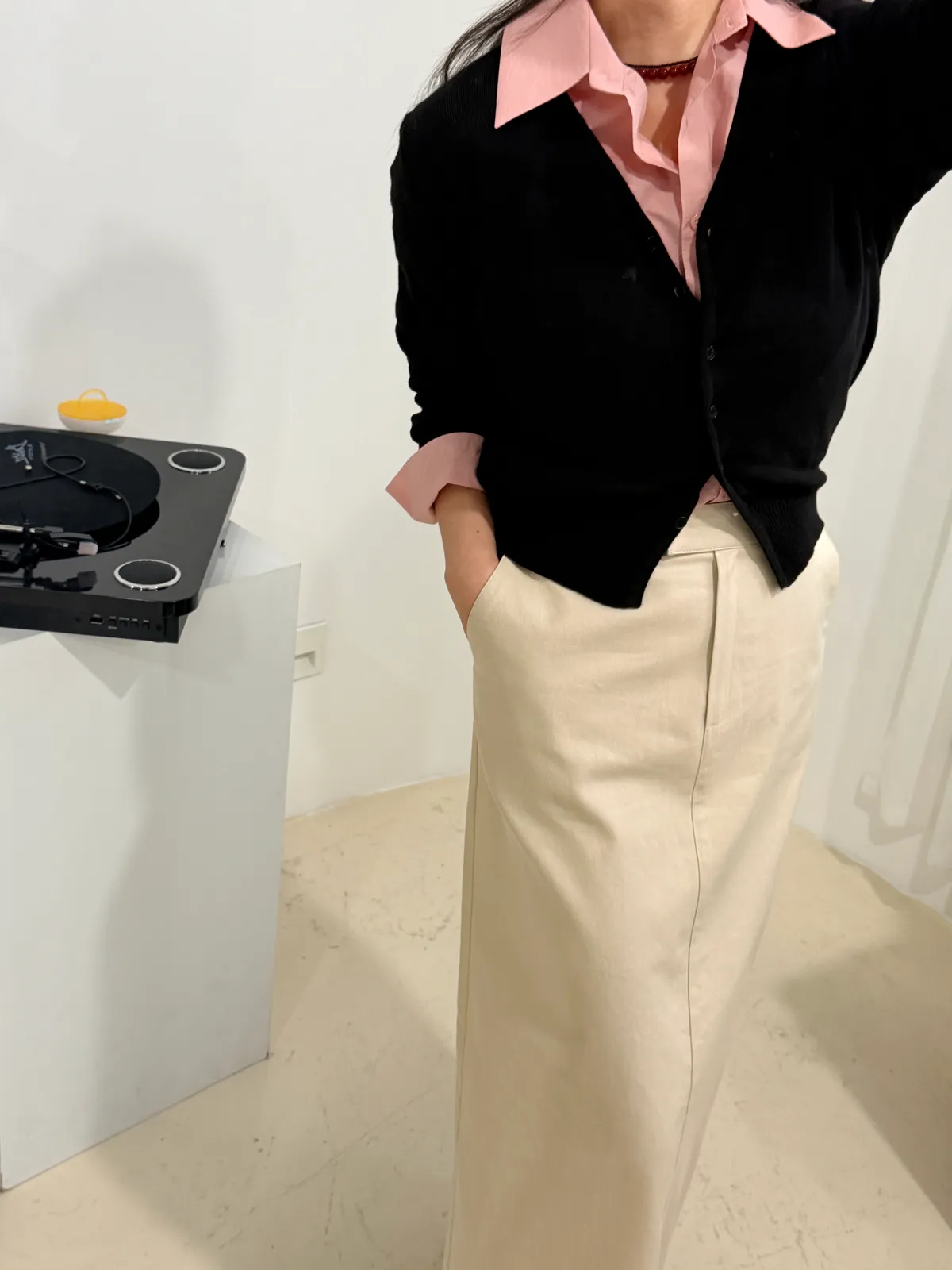 로니 h라인 코튼 롱스커트 상세 이미지 27