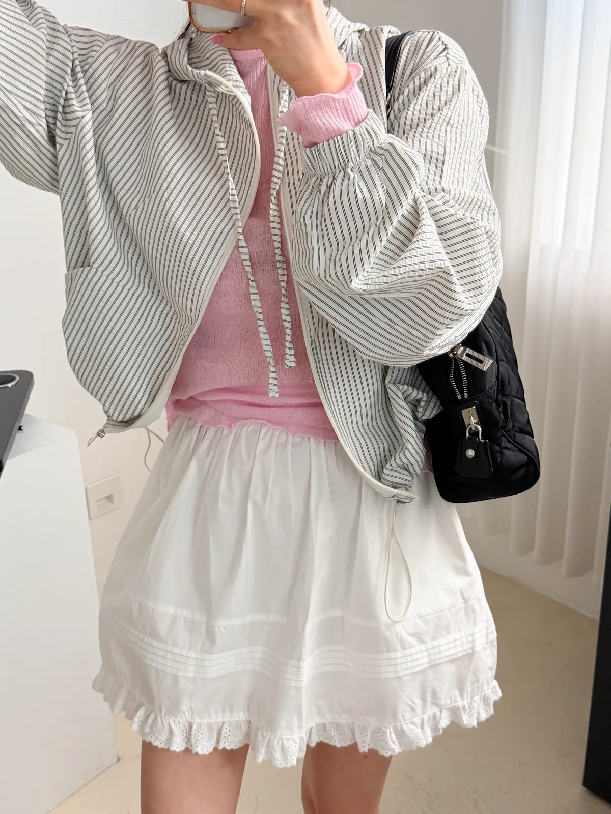 빈 시스루 골지 이너 티셔츠 (2 size) 상세 이미지 9