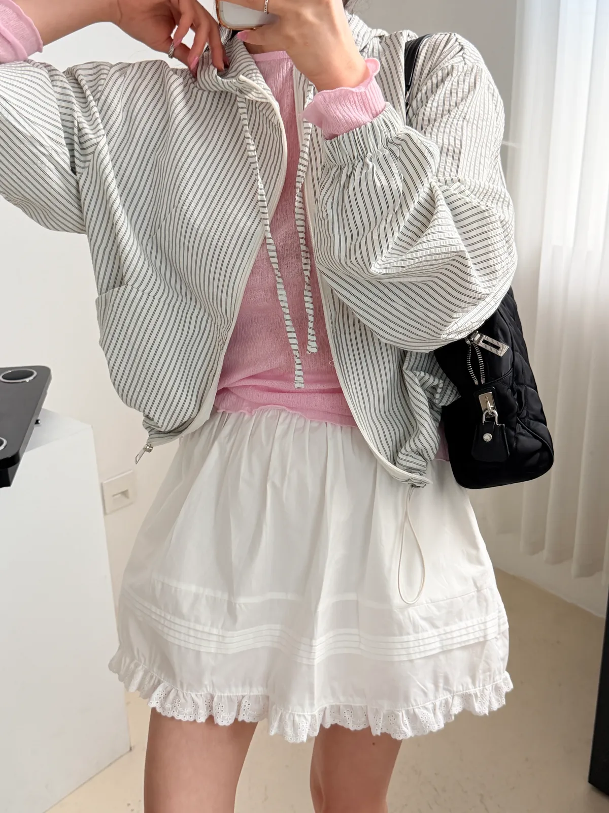 빈 시스루 골지 이너 티셔츠 (2 size) 상세 이미지 10