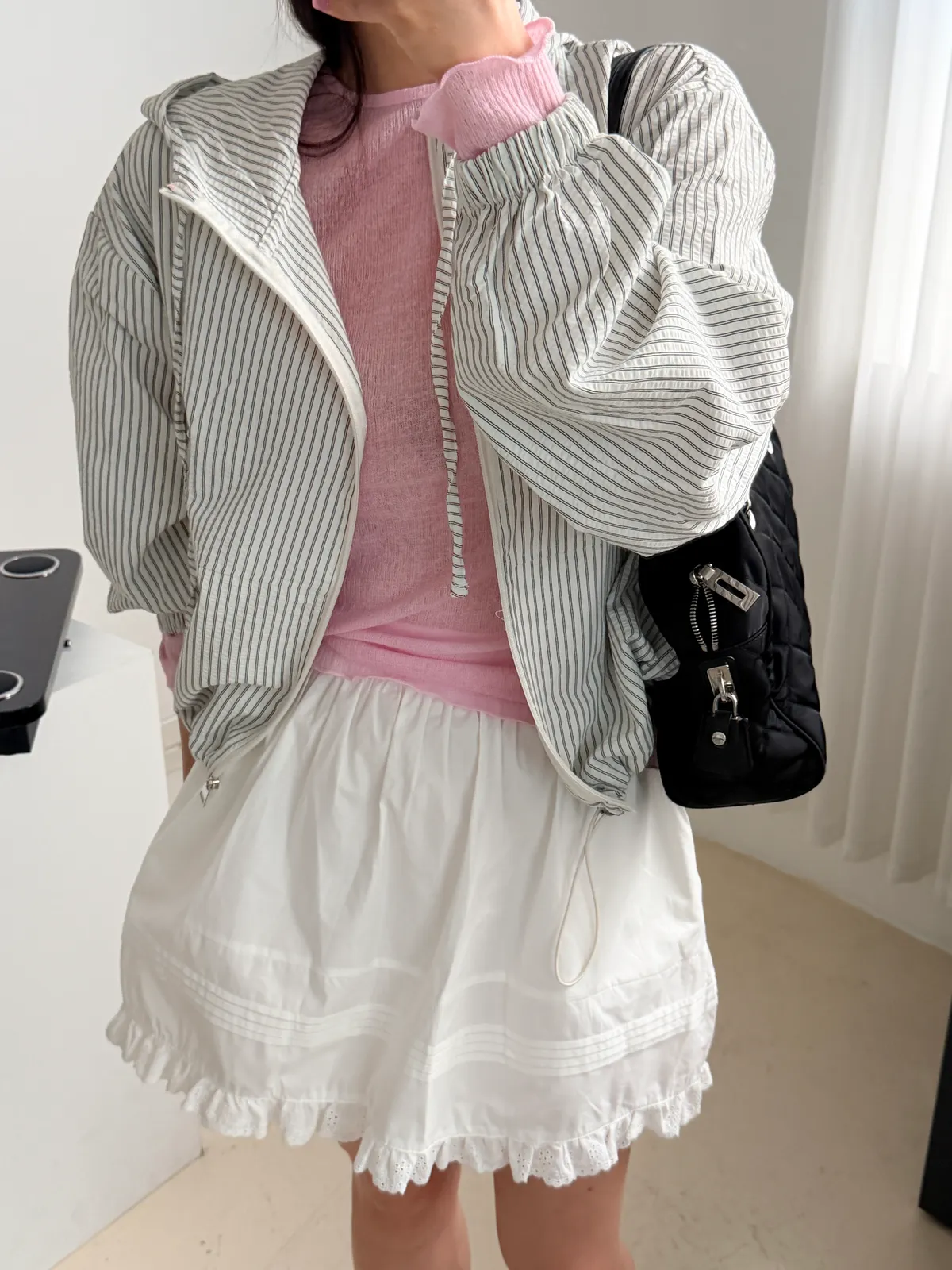 빈 시스루 골지 이너 티셔츠 (2 size) 상세 이미지 12